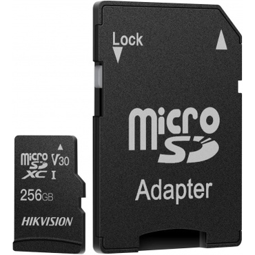 Карта памяти microSDXC [класс 10/UHS-I/U1] 256 Gb Hikvision + SD adapter (HS-TF-C1(STD)/256G/ADAPTER)